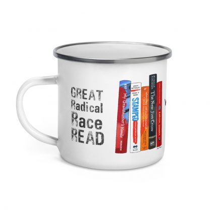 GR3 Book Stack enamel mug